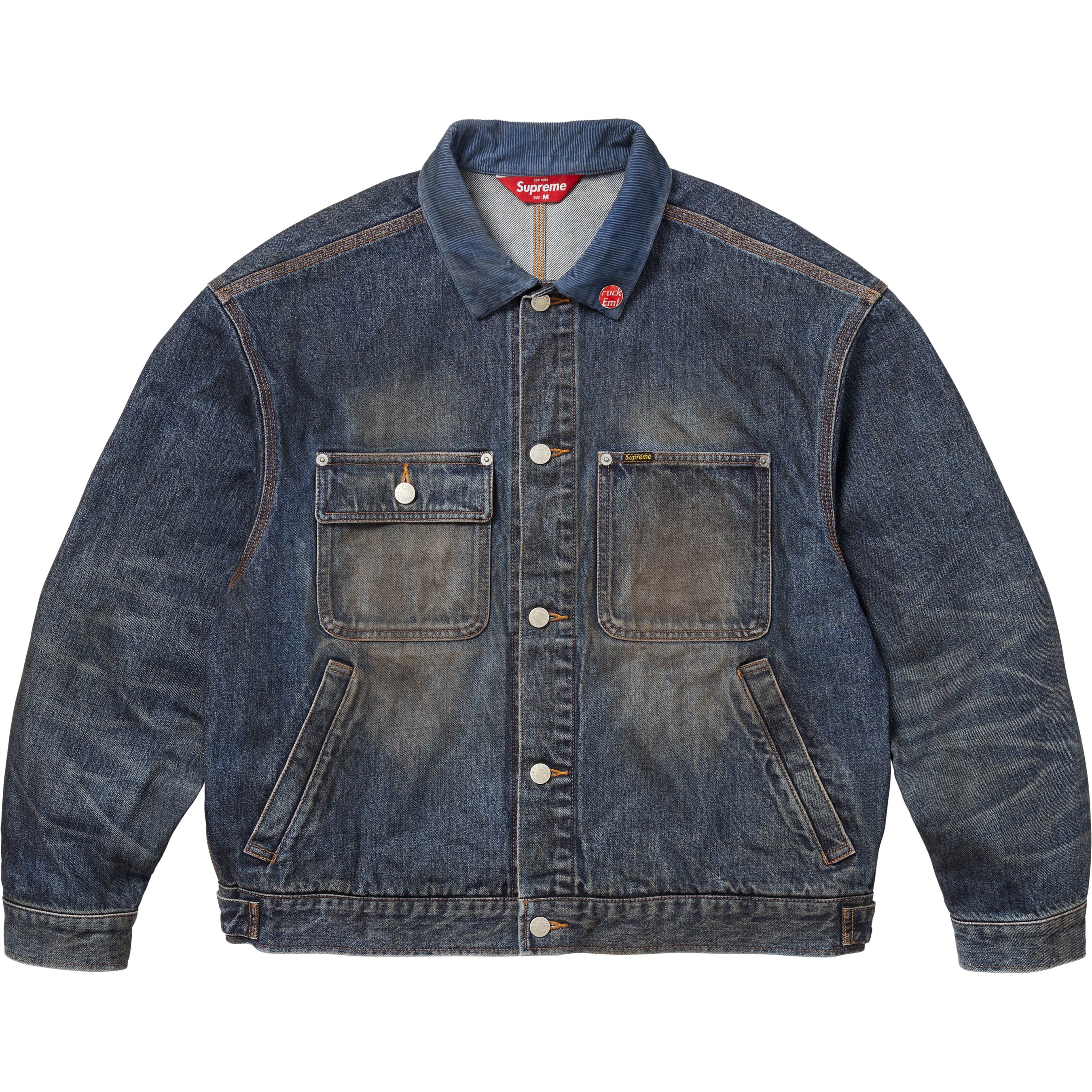 Distressed Selvedge Trucker Jacket view 15